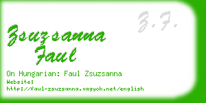 zsuzsanna faul business card